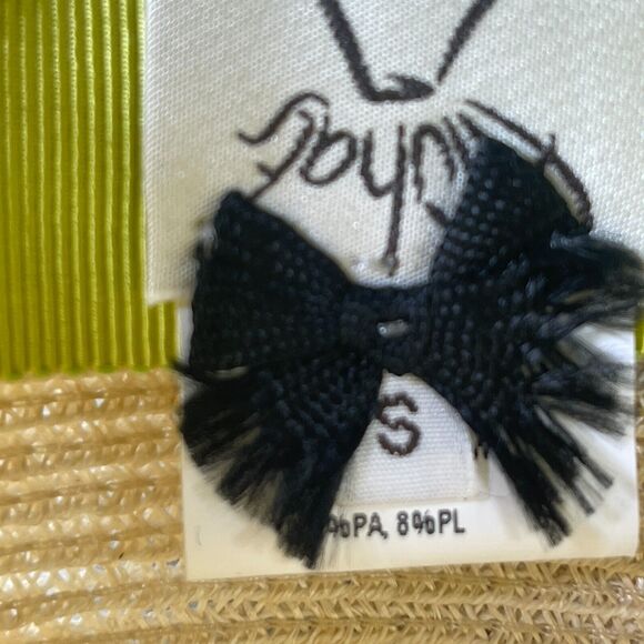 Filu Hats Forest Straw Hat Women's Smal Beige Decorative Pom Pom Trim Hand Made - Picture 8 of 11